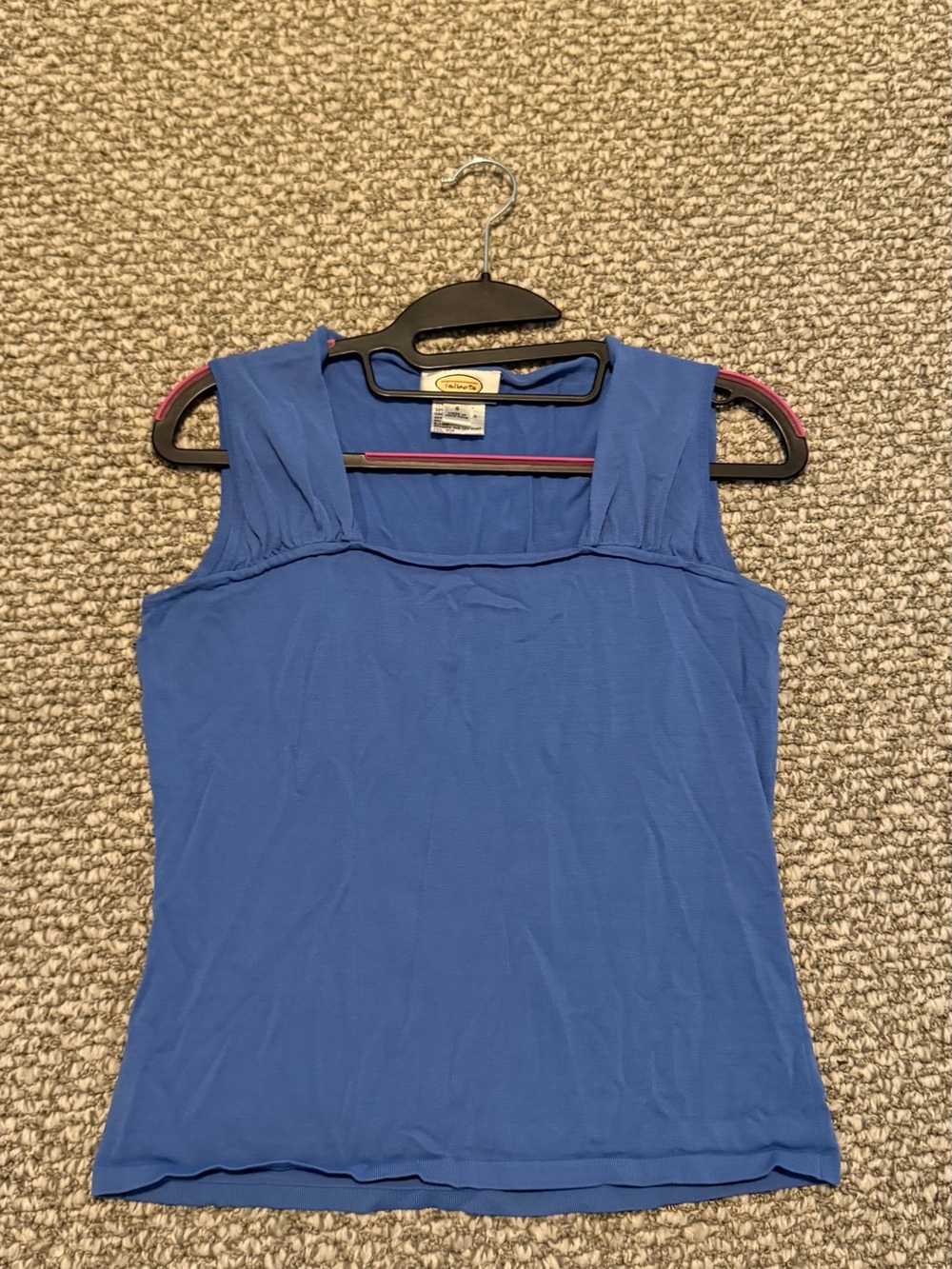 Blue Sleeveless Square-Neck Women’s Top Talbots small